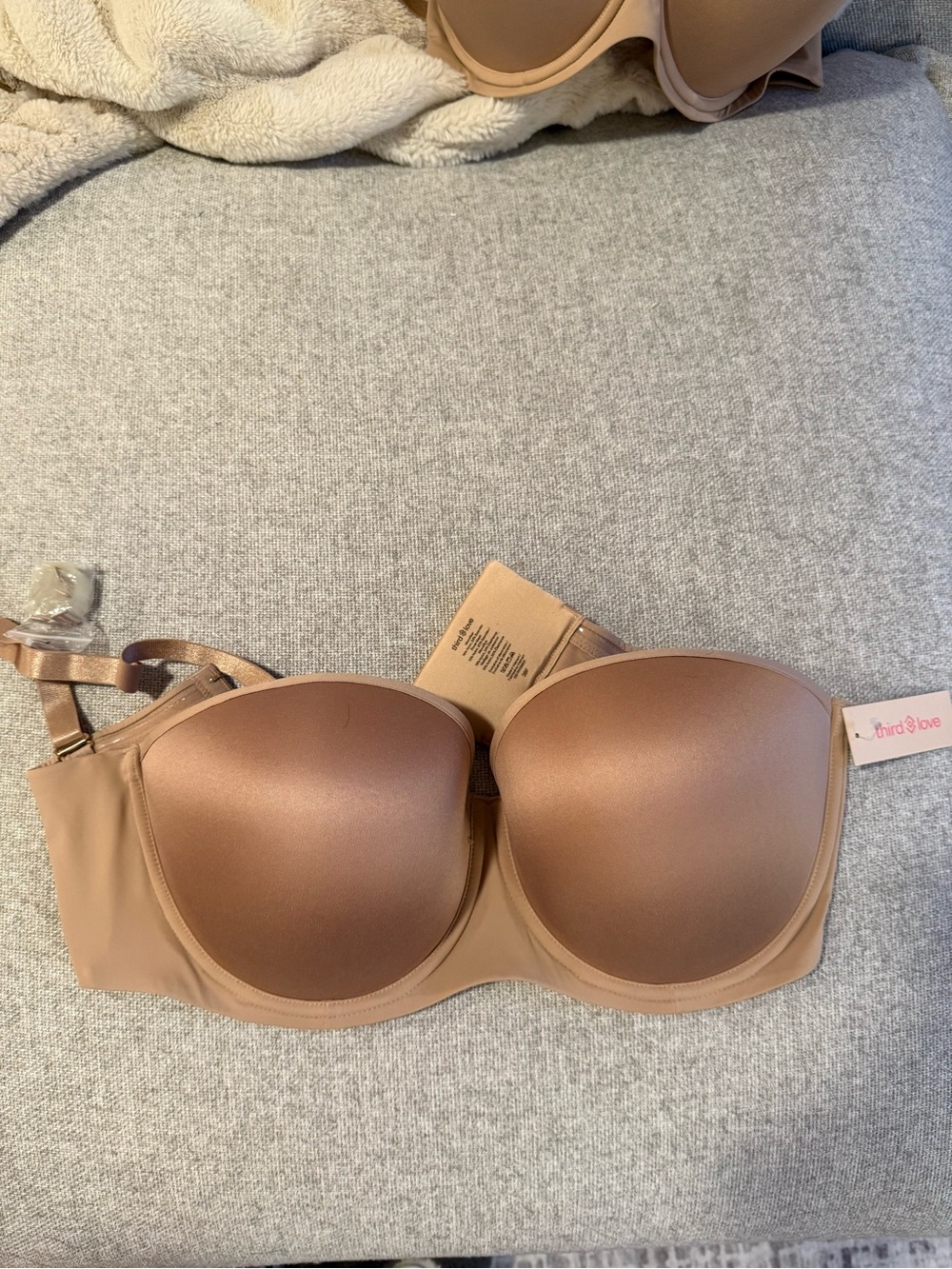 ThirdLove Strapless Nude Convertible T-Shirt Bra